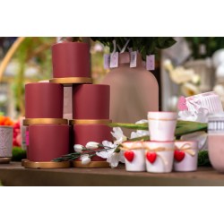 Pot Cylindrique Céramique Framboise | Artiflor | Grossiste Fleuriste