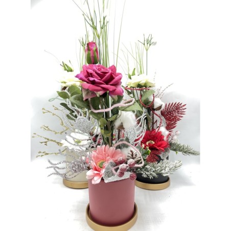 Composition florale artificielle de Noël | Grossiste fleuristes