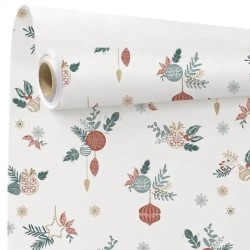 Rouleau de Papier Kraft Motif Hiver Marron 0,80x40m