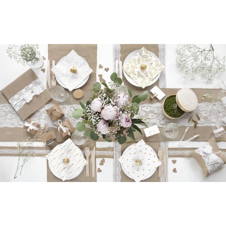 Chemin de table | Toile de jute | Grossiste fleuriste