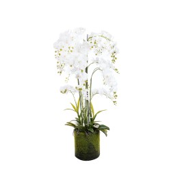 Orchidée Phalaenopis Plante Artificielle Blanc H90cm