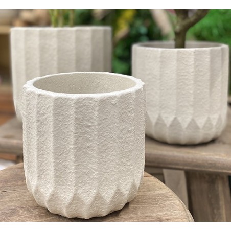 Cache Pot Effet Sablé | Artiflor | Grossiste Fleuristes