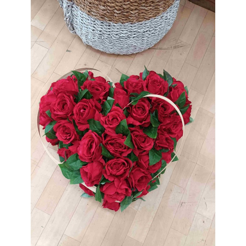 Coeur de roses | Fleurs Artificielles | Fait main en France