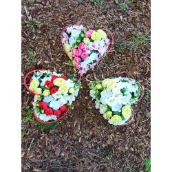 Coeur de fleurs artificielles | Grossiste fleuriste | Fait main France