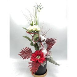 Composition florale artificielle de Noël | Grossiste fleuristes