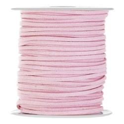 Cordelette en Cuir Rose 3mm x 45m