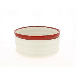 Coupe rouge et blanc ø30 cm H14 cm