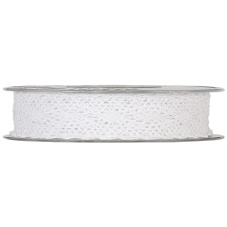 Ruban Dentelle  25mm x 8m Blanc