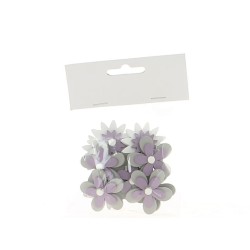 Sachet de 12 fleurs coloris parme en 3,5cm