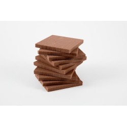 Paquet de 10 feuilles de Mousse Florale Chocolat 10x10x1cm