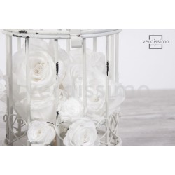 Tête de rose stabilisée Blanche Premium x4 : Grossiste Artiflor