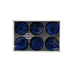 Rose stabilisée bleu foncé X6 : Grossiste Artiflor