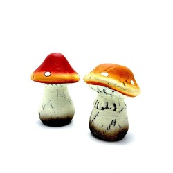 Champignon déco rouge 12x12xH17,5cm