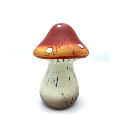 Champignon déco rouge 12x12xH17,5cm