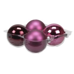 Boules de Noël  100 mm Set de 4 pcs