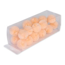 Guirlande boule de papier lumineuse à led coloris pêche ø4 cmx 2m