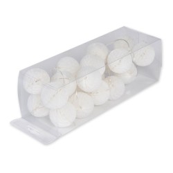 Guirlande boule papier lumineuse à led coloris blanc ø4 cmx2m