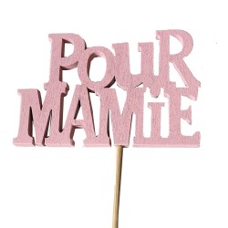 Pic en bois " pour mamie "