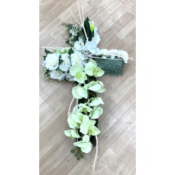 Croix de fleurs artificielles | Grossiste fleuriste | Qualité prix