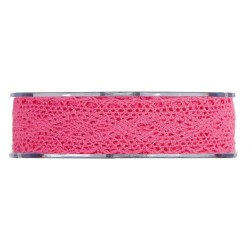 Ruban dentelle  25mm x8m Rose Fuchsia