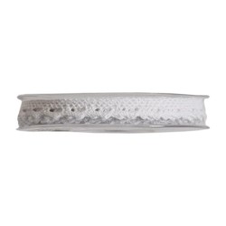 Ruban dentelle 10mm x10m Blanc