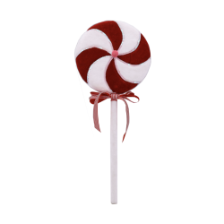 Sucette Lollipop Rouge et Blanc Sweety ø28cm H 64cm