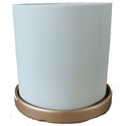 Cache pot céramique blanc 11 cm | Grossiste Fleuristes | Artiflor