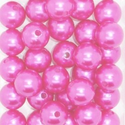 Perles 10mm x 115 Pièces Fuchsia