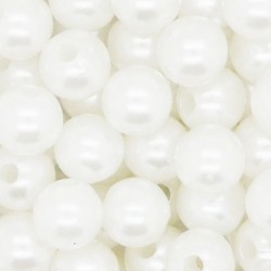 Perles 14mm x 35 Pièces Blanc