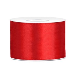 Ruban satin 50mm x 25m Rouge