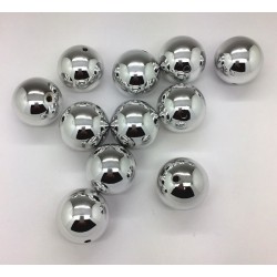 Perles Argent 14mm x 72 Pièces