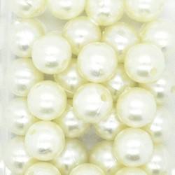 Perles Crème 14mm x 72 Pièces