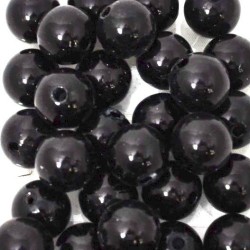 Perles Noir 14mm x 35 Pièces