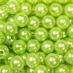 Perles Vert Pomme 14mm x 35 Pièces