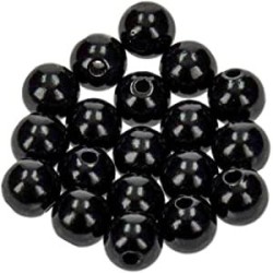 Perles Noir 10mm x 120 Pièces