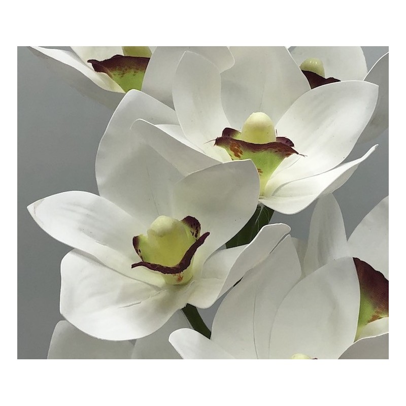 Orchidée Cymbidium Léanne Crème Artificielle H 70cm