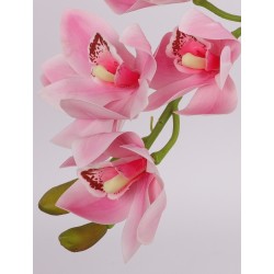 Orchidée Cymbidium Léanne Rose Artificielle H 70cm