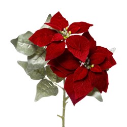 Poinsettia Artificiel en Velours